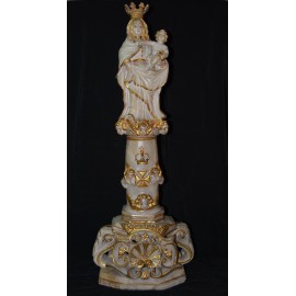 Virgin and Child, Spanish, final 18th century, carved alabaster.