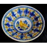 Plato de cerámica del siglo XIX de Manises (Valencia), “ave”