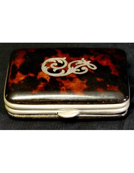 Monedero de carey y plata de principio del siglo XX