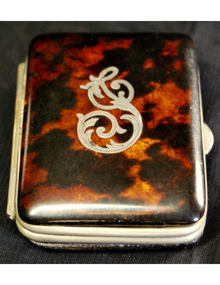 Monedero de carey y plata de principio del siglo XX