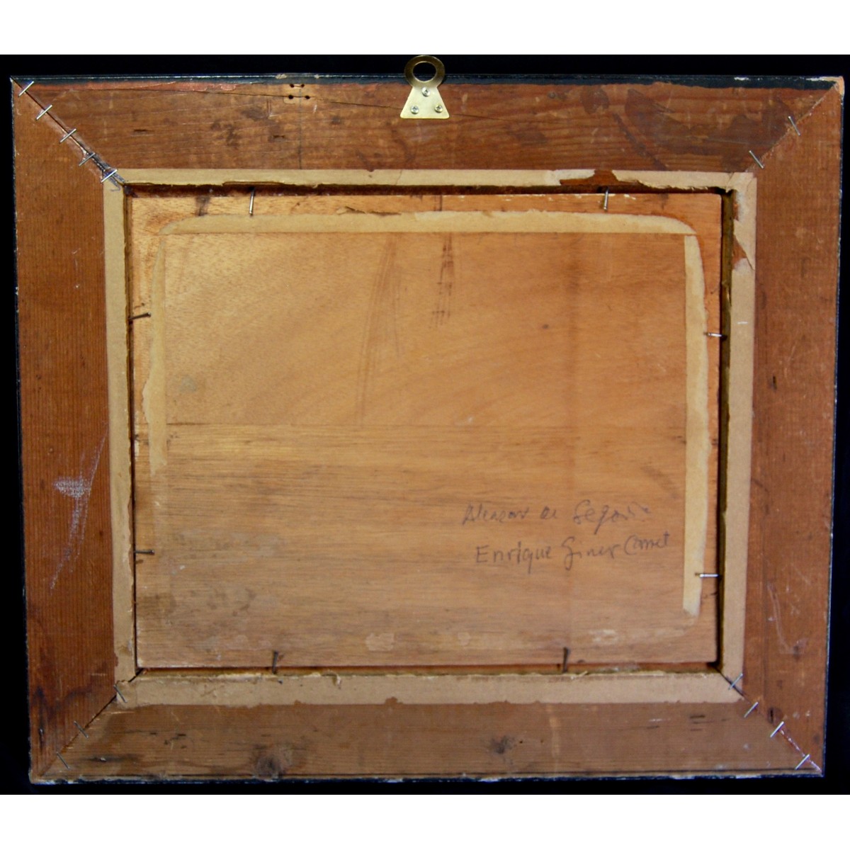 Enrique Giner Canet, vista del “Alcazar de Segovia”, óleo sobre tabla.