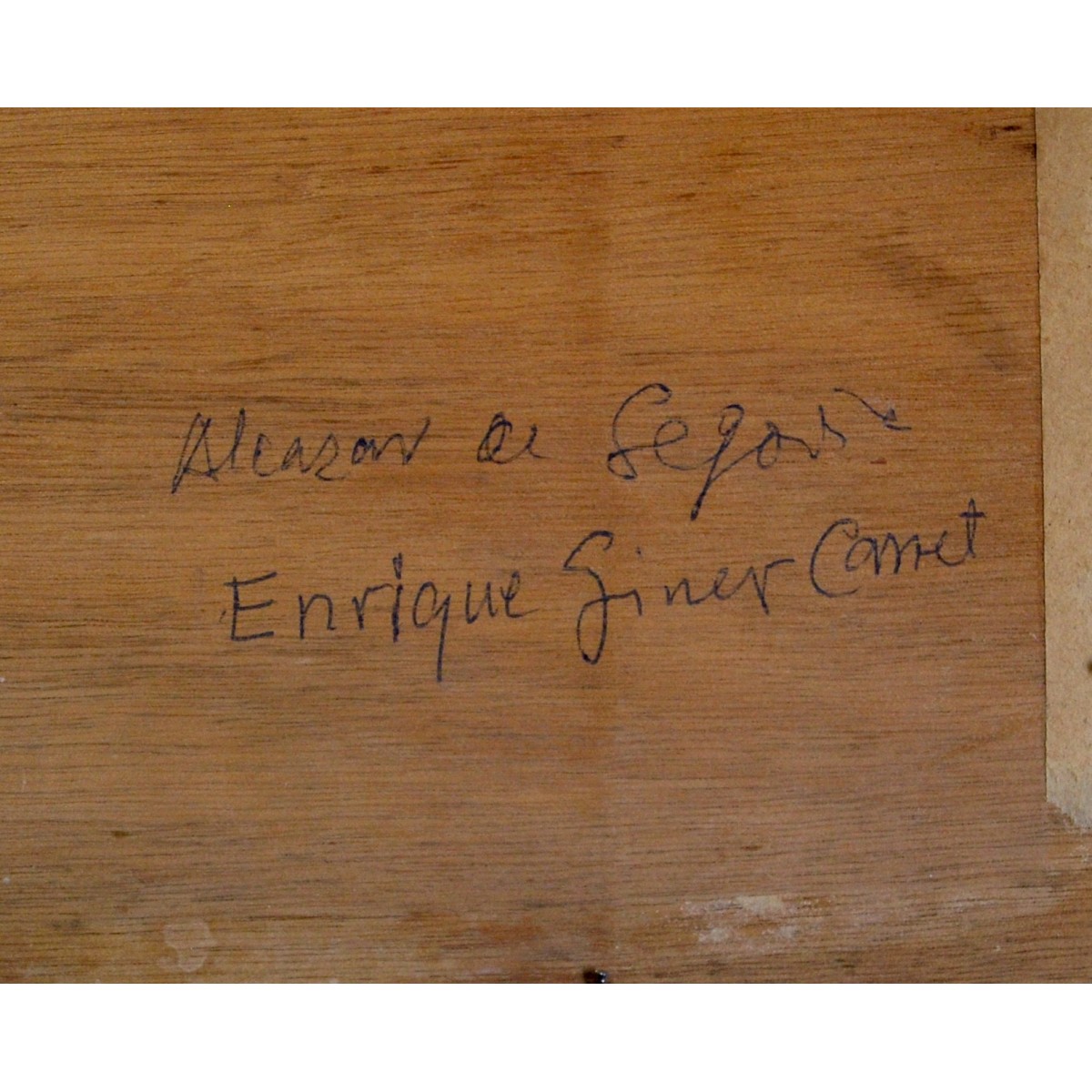 Enrique Giner Canet, vista del “Alcazar de Segovia”, óleo sobre tabla.