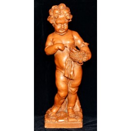 Putto playing with birds, terracotta early twentieth century.