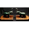 Coppia di elefanti in bronzo 