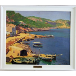 Francisco Gras (Valencia 1897 - 1941), Puerto Sóller (Mallorca), oleo sobre lienzo