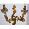 Pair of golden bronze sconces, style Louis XV, 19th