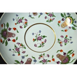 Plato de taza, porcelana Meissen. 2