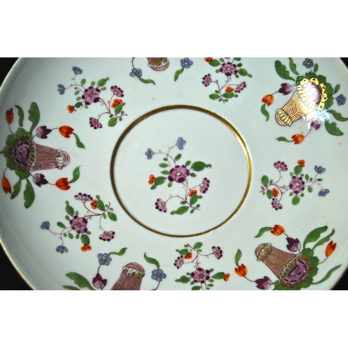 Plato de taza, porcelana Meissen.