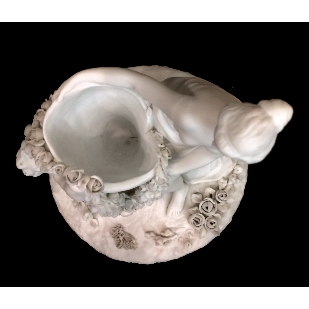 Biscuit de Sevres, escena romantica, siglo XIX