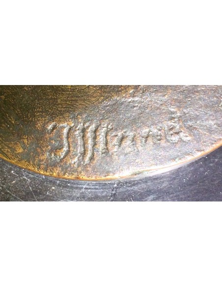 Herrero, escultura de bronce, periodo decó 