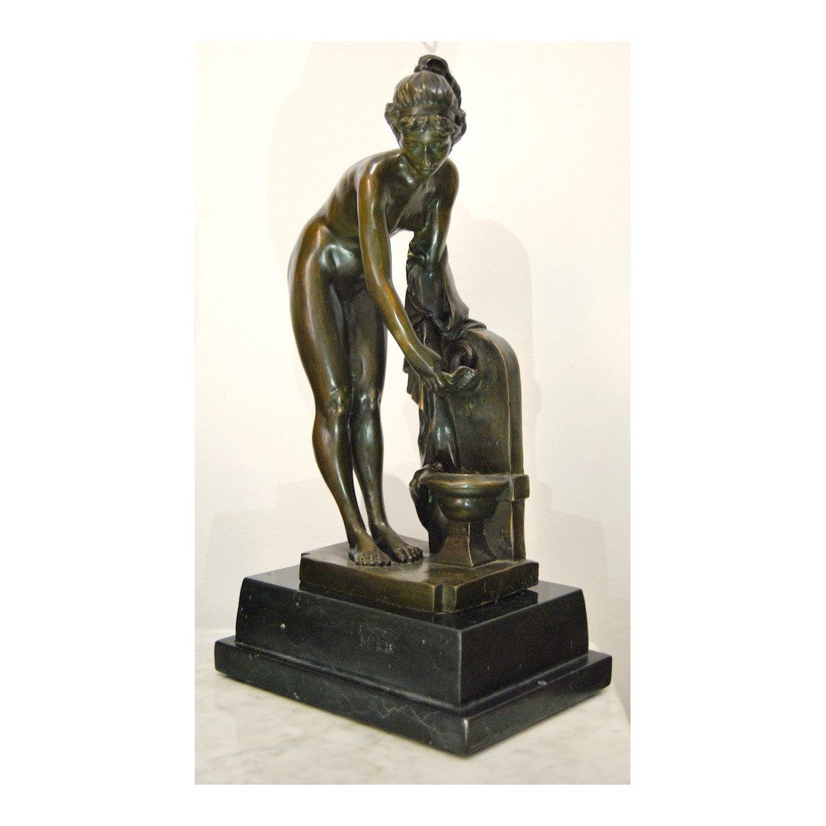 Bronce decó, mujer desnuda 