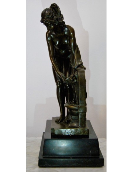 Bronce decó, mujer desnuda 