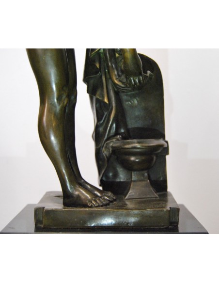 Bronce decó, mujer desnuda 