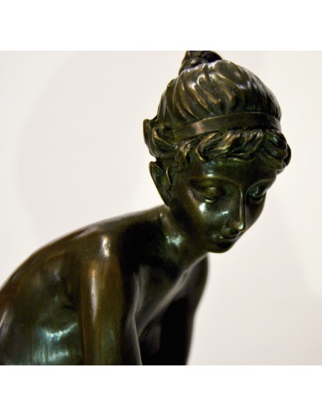 Bronce decó, mujer desnuda 