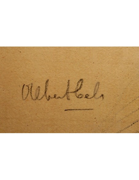 “Mujer con sombrilla” dibujo, principio del siglo XX 