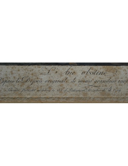 Grabado acuarelado del siglo XVIII.