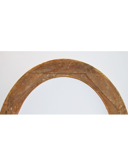 Pareja de marcos ovalados dorados, siglo XIX.