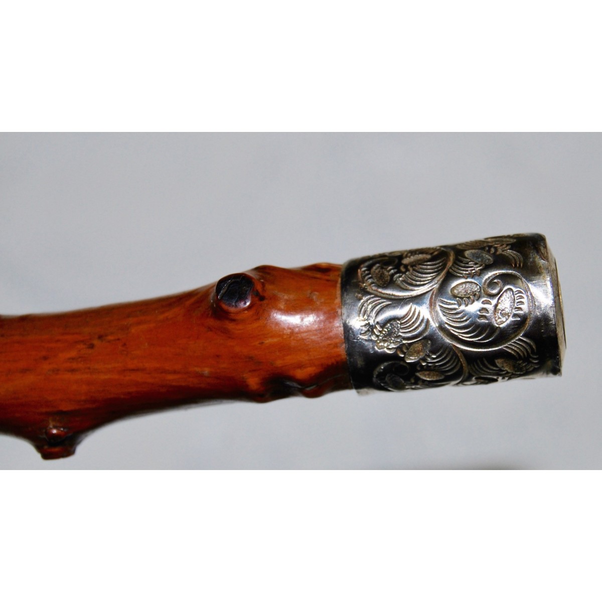 rosewood walking stick, 19th