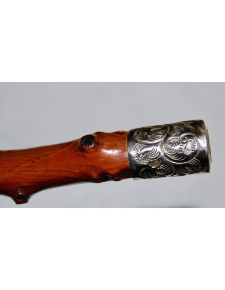 rosewood walking stick, 19th