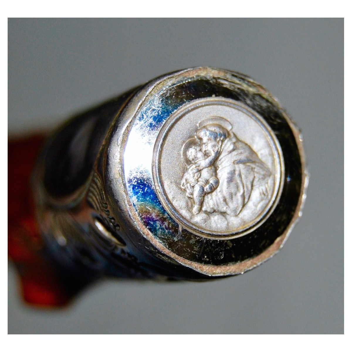 rosewood walking stick, 19th