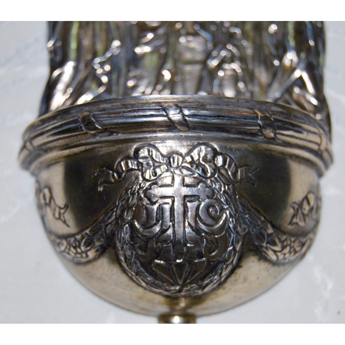 Benditera de plata del siglo XIX.