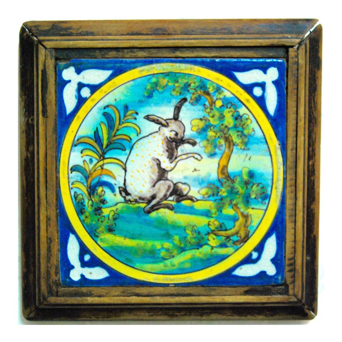 Azulejo “Liebre”, siglo XVIII, Talavera de la Reina.