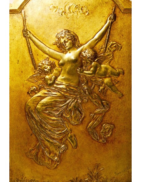 Basso rilievo di bronzo, periodo liberty.