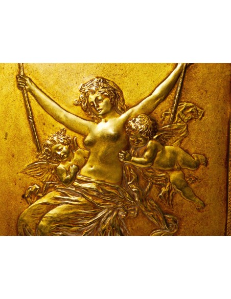 Basso rilievo di bronzo, periodo liberty.