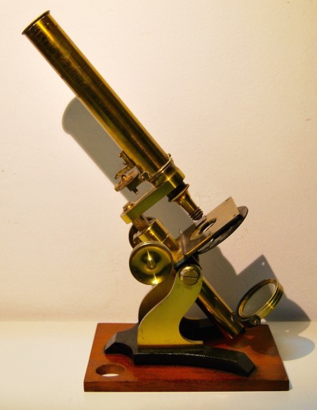 Microscopio inglés del siglo XIX 