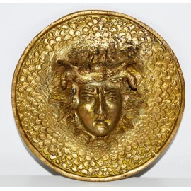 Bronze medal, late 19th, face of Medusa.