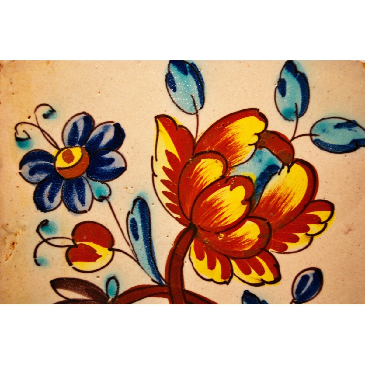 Azulejo valenciano del siglo XVIII 