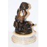 Baco con satiro, bronce del siglo XIX.