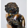 Baco con satiro, bronce del siglo XIX.