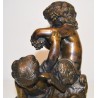 Bacchus with satyr, French bronze 19th