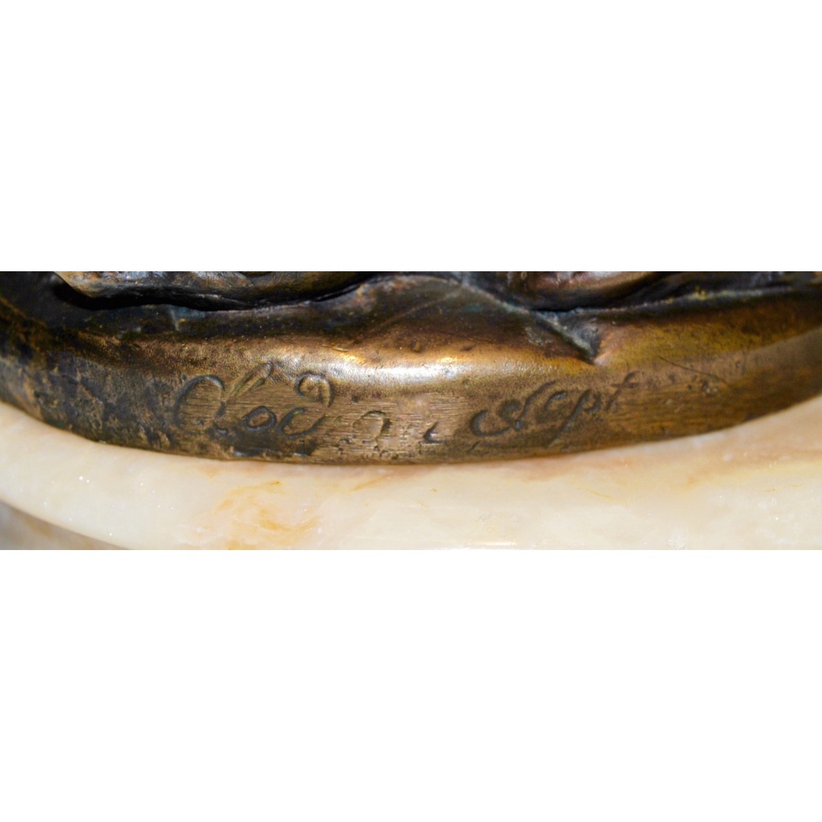 Baco con satiro, bronce del siglo XIX.