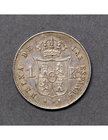 1 real de plata 1853, ceca de Barcelona