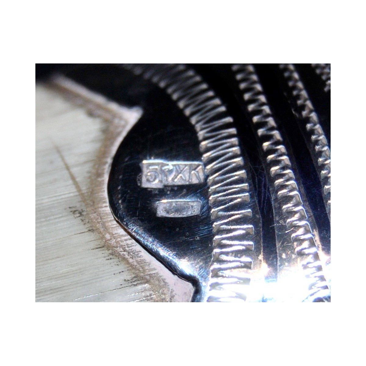 Pareja de polvoreras de asta y plata