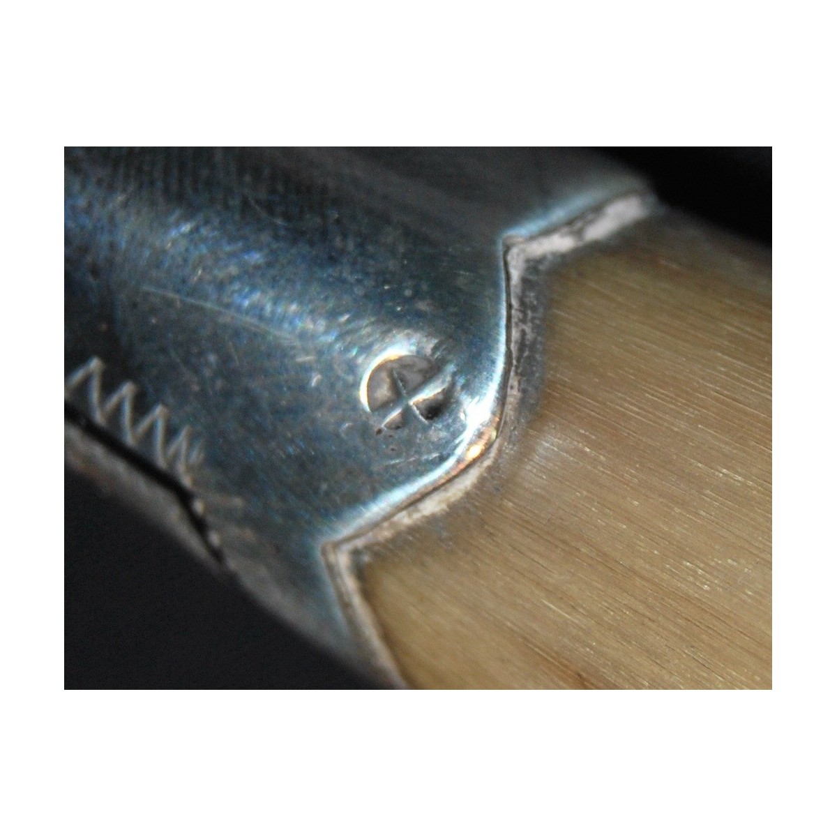 Pareja de polvoreras de asta y plata