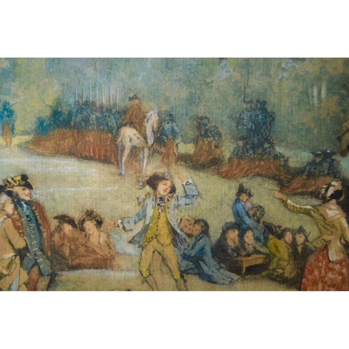 Acuarela, “Banquete nupcial”, Francia, siglo XVIII