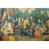 Acuarela, “Banquete nupcial”, Francia, siglo XVIII