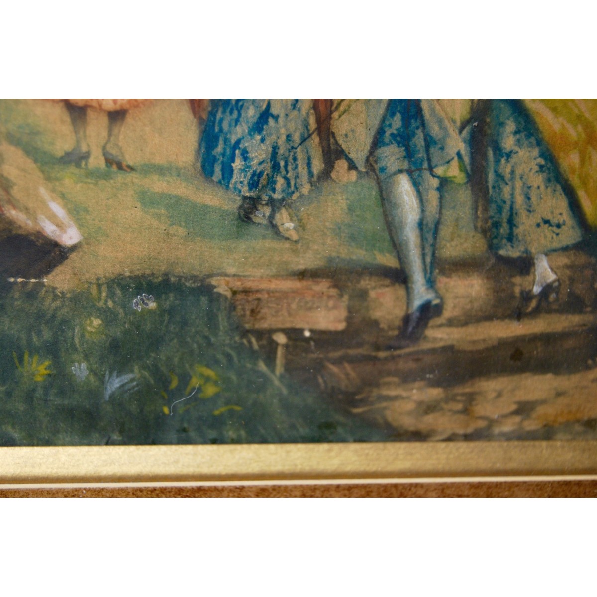 Acuarela, “Banquete nupcial”, Francia, siglo XVIII