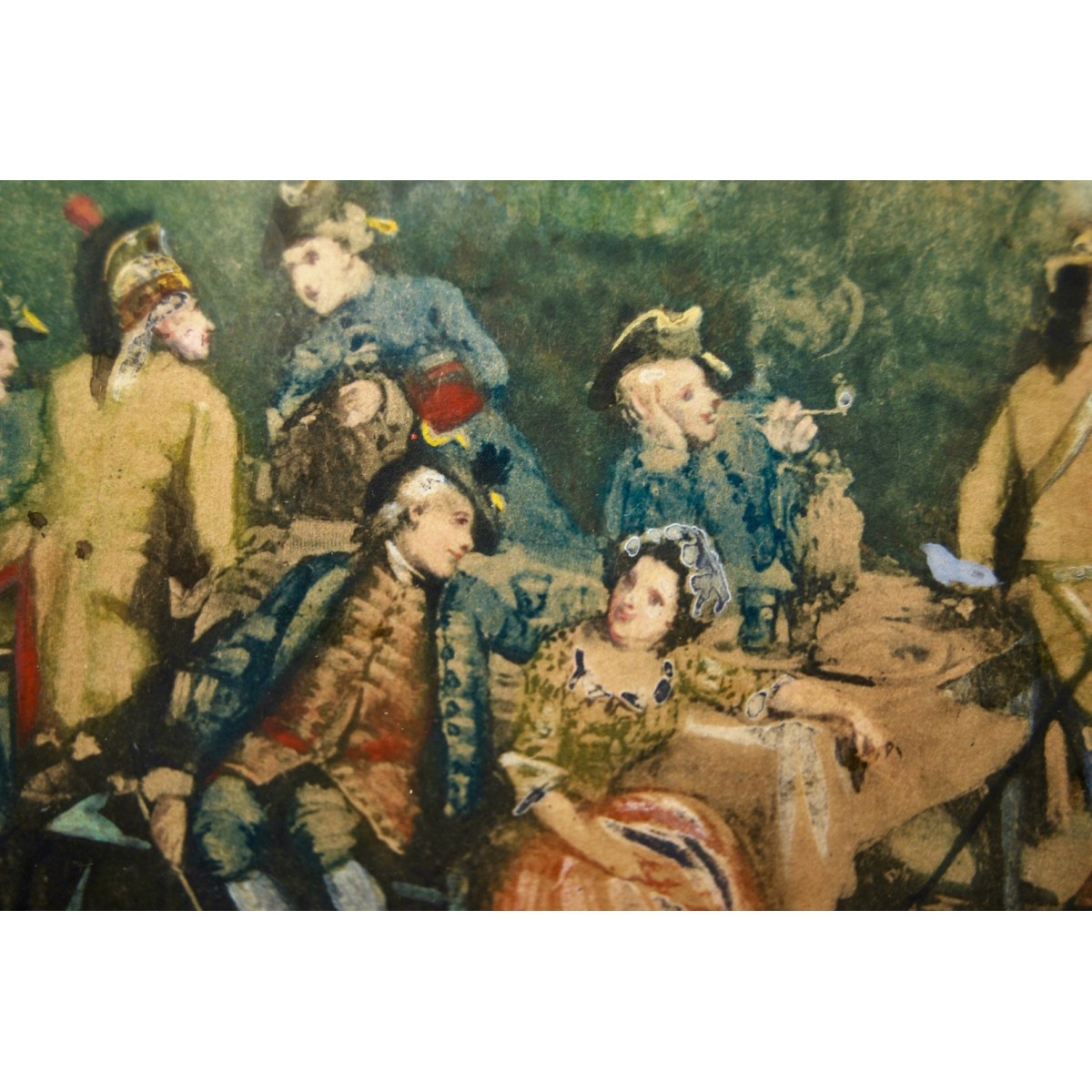 Acuarela, “Banquete nupcial”, Francia, siglo XVIII