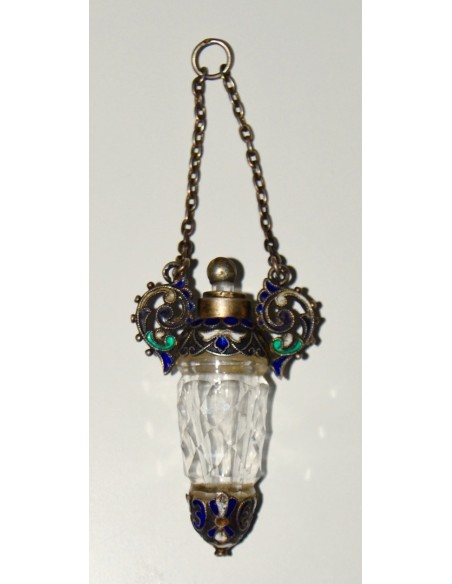Colgante frasco de perfume finales del siglo XIX