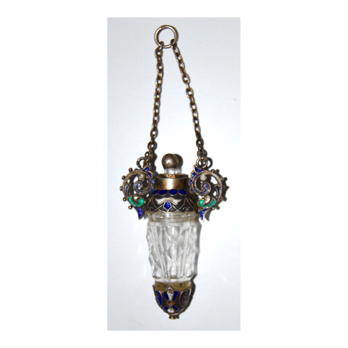 Colgante frasco de perfume finales del siglo XIX