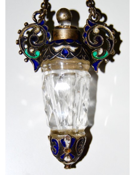 Colgante frasco de perfume finales del siglo XIX