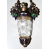 Pendant/perfume bottle crystal and silver