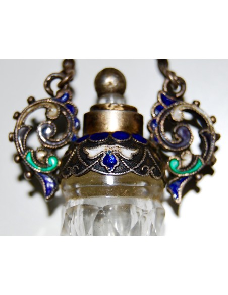 Colgante frasco de perfume finales del siglo XIX