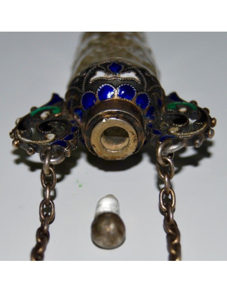Colgante frasco de perfume finales del siglo XIX