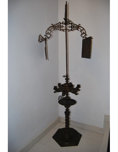 Grande lampara de aceite de bronce