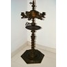 Large and rare oil bronze lamp